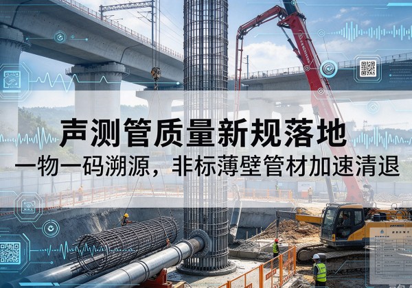 桑日声测管质量新规落地，一物一码溯源，非标薄壁管材加速清退